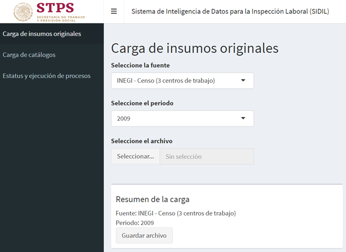 Página principal de la Interfaz de Automatización.
